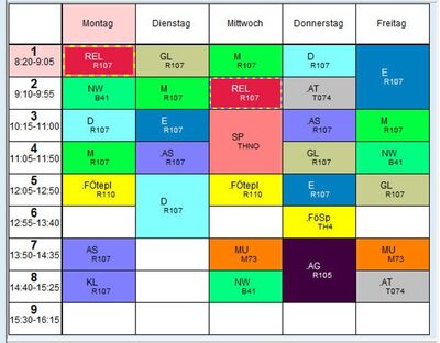 Stundenplan 5. Jg.